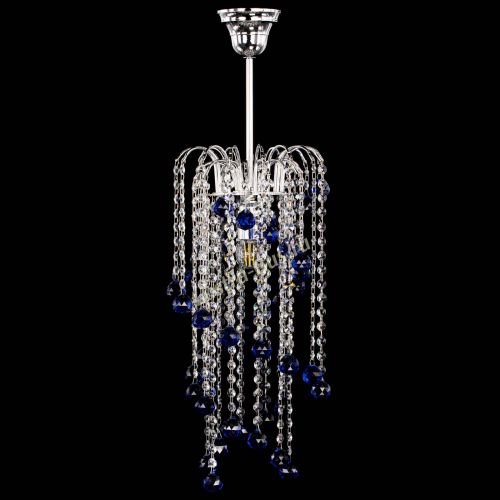 Люстра Зима каскад шар 30 синяя в Магнитогорске Гусь Хрустальный