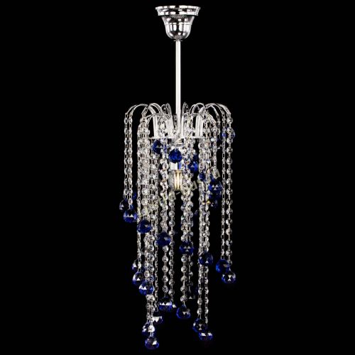 Люстра Зима каскад шар 30 синяя в Магнитогорске Гусь Хрустальный