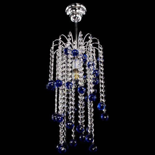 Люстра Зима каскад шар 30 синяя в Магнитогорске Гусь Хрустальный