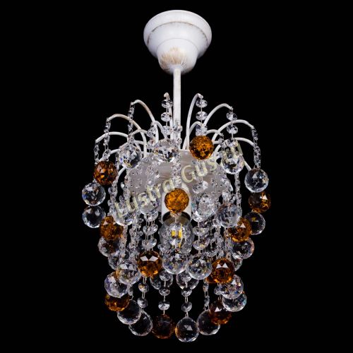 Люстра Зима шар чайная (белая патина)  в Магнитогорске Гусь Хрустальный