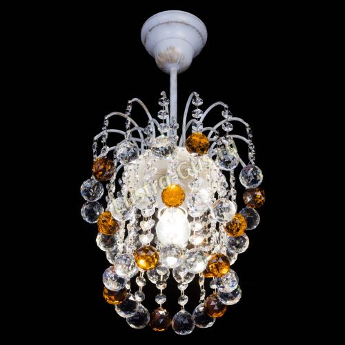 Люстра Зима шар чайная (белая патина)  в Магнитогорске Гусь Хрустальный