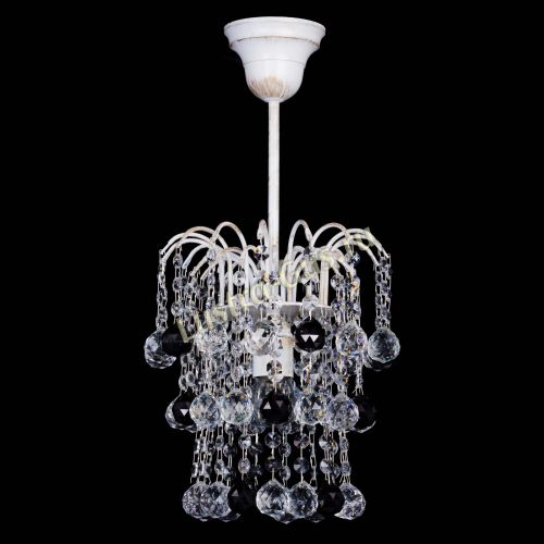 Люстра Зима шар черная (белая патина)  в Магнитогорске Гусь Хрустальный