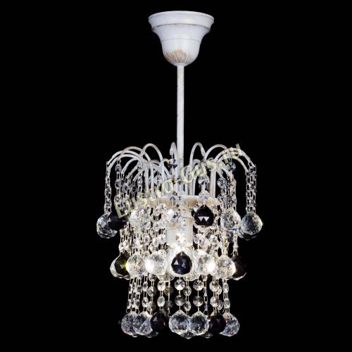 Люстра Зима шар черная (белая патина)  в Магнитогорске Гусь Хрустальный