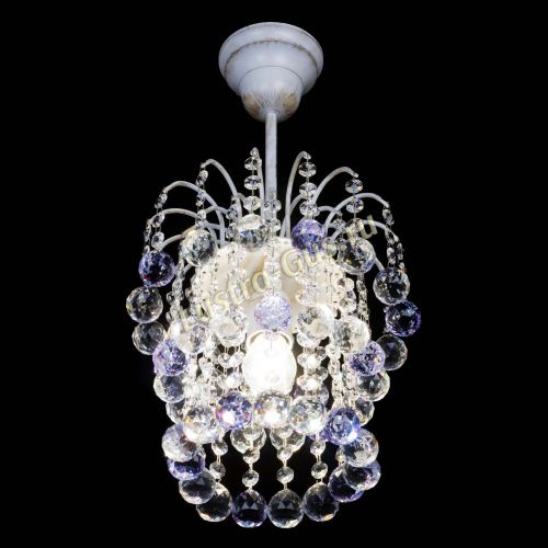 Люстра Зима шар фиолетовая (белая патина)  в Магнитогорске Гусь Хрустальный