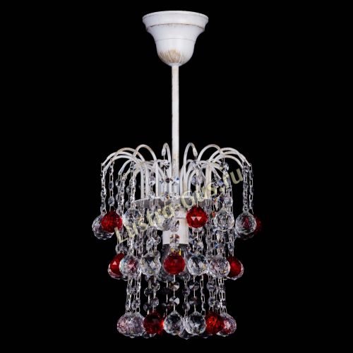 Люстра Зима шар красная (белая патина) в Магнитогорске Люстра Зима шар красная (белая патина) в Магнитогорске