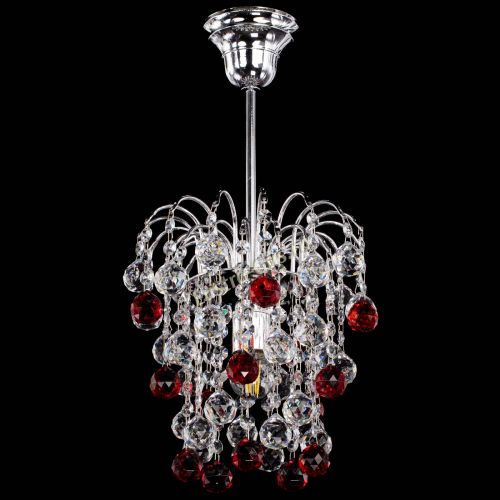 Люстра Зима шар красная в Магнитогорске Гусь Хрустальный