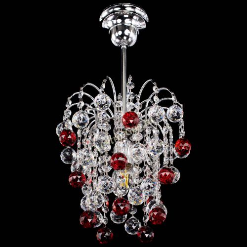 Люстра Зима шар красная в Магнитогорске Гусь Хрустальный
