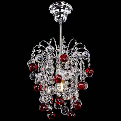 Люстра Зима шар красная в Магнитогорске Гусь Хрустальный