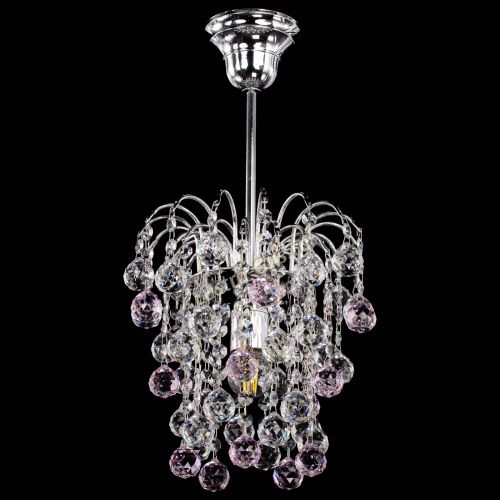 Люстра Зима шар розовая в Магнитогорске Гусь Хрустальный