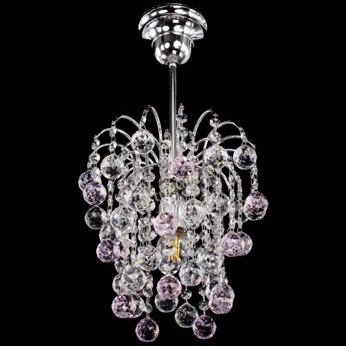 Люстра Зима шар розовая в Магнитогорске Гусь Хрустальный