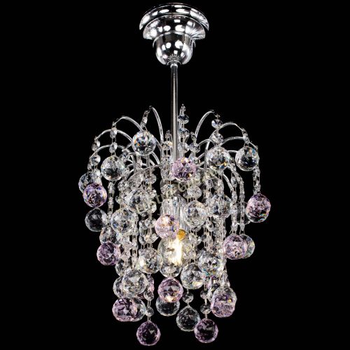 Люстра Зима шар розовая в Магнитогорске Гусь Хрустальный