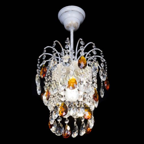 Люстра Зима журавлик чайная (белая патина) в Магнитогорске Гусь Хрустальный