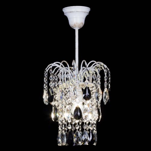 Люстра Зима журавлик черная (белая патина) в Магнитогорске Гусь Хрустальный