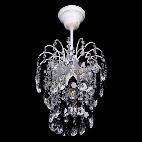 Люстра Зима журавлик черная (белая патина) в Магнитогорске Гусь Хрустальный