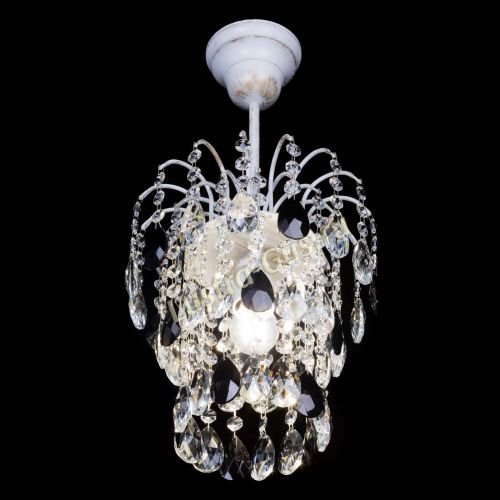 Люстра Зима журавлик черная (белая патина) в Магнитогорске Гусь Хрустальный