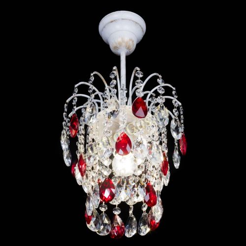 Люстра Зима журавлик красная (белая патина) в Магнитогорске Гусь Хрустальный