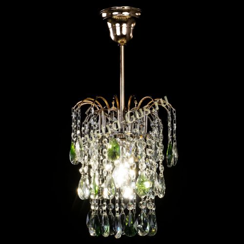 Люстра Зима журавлик зеленая в Магнитогорске Гусь Хрустальный