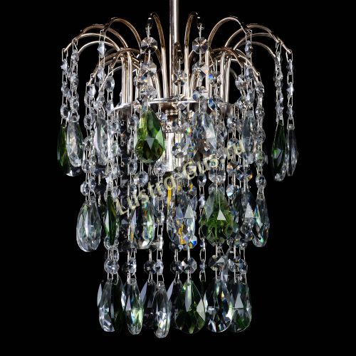 Люстра Зима журавлик зеленая в Магнитогорске Гусь Хрустальный