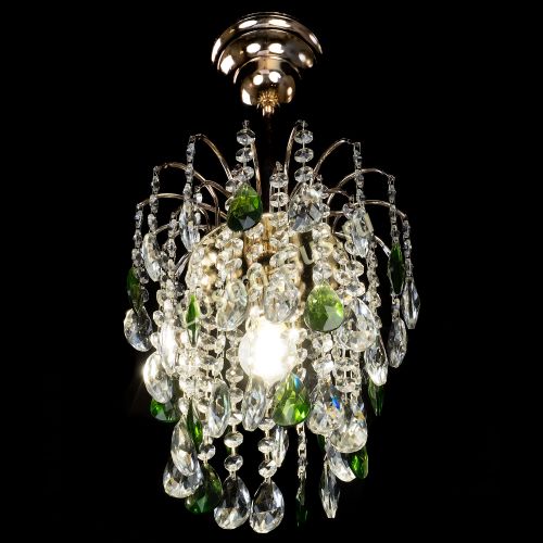 Люстра Зима журавлик зеленая в Магнитогорске Гусь Хрустальный