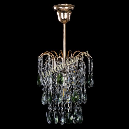 Люстра Зима журавлик зеленая в Магнитогорске Гусь Хрустальный