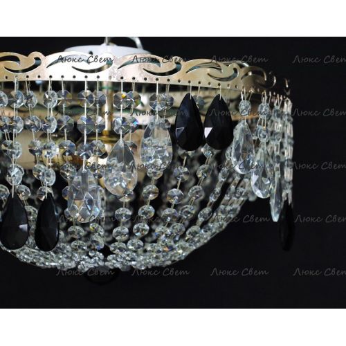 Люстра Анжелика журавлик черная в Магнитогорске Гусь Хрустальный