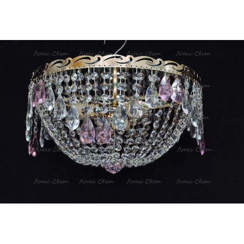 Люстра Анжелика журавлик розовая в Магнитогорске Гусь Хрустальный