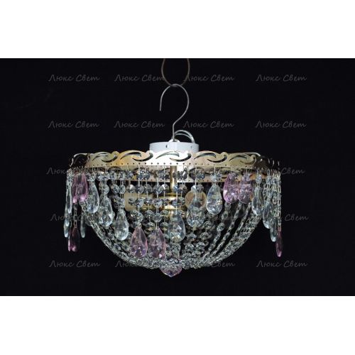 Люстра Анжелика журавлик розовая в Магнитогорске Гусь Хрустальный