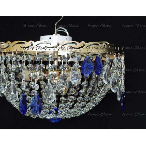 Люстра Анжелика журавлик синяя в Магнитогорске Гусь Хрустальный