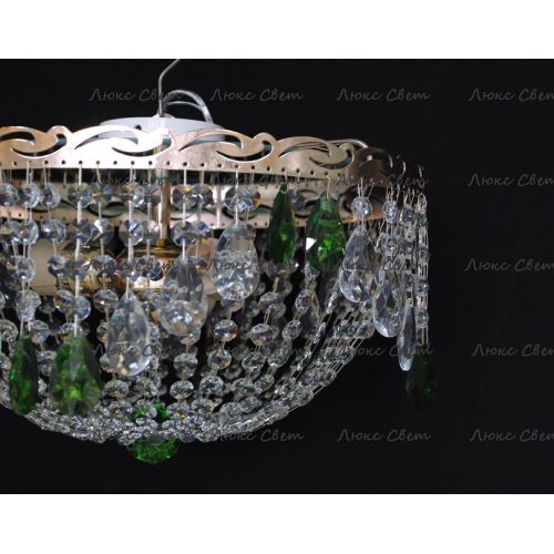 Люстра Анжелика журавлик зеленая в Магнитогорске Гусь Хрустальный