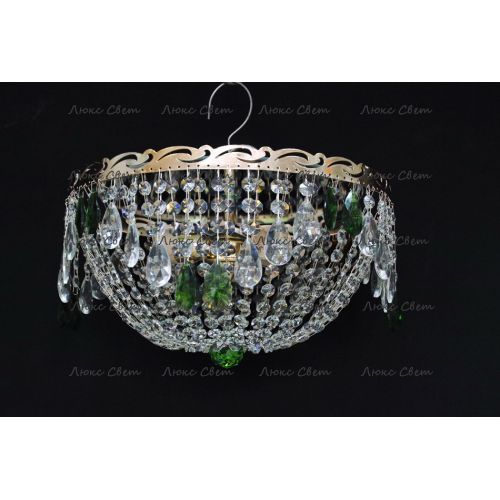 Люстра Анжелика журавлик зеленая в Магнитогорске Гусь Хрустальный