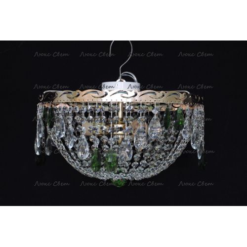 Люстра Анжелика журавлик зеленая в Магнитогорске Гусь Хрустальный