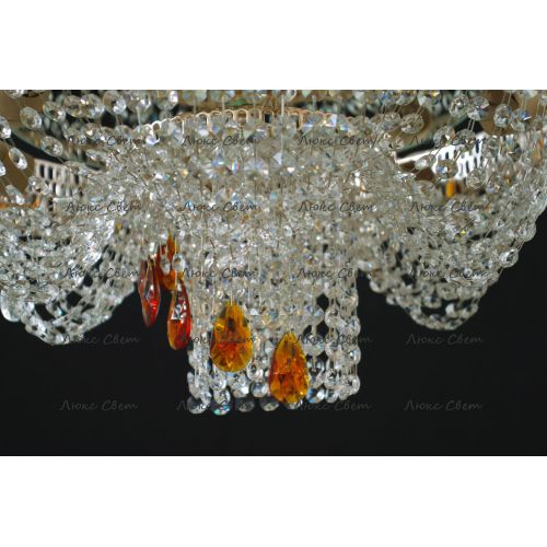 Люстра Водоворот + низ цветная в Магнитогорске Гусь Хрустальный