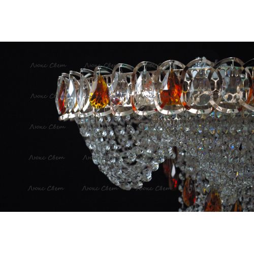 Люстра Водоворот + низ цветная в Магнитогорске Гусь Хрустальный