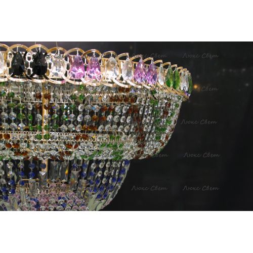 Люстра Водопад Колор 80 см в Магнитогорске Гусь Хрустальный