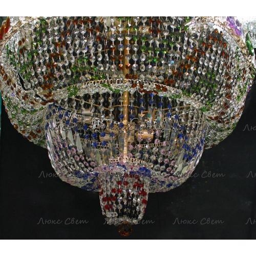 Люстра Водопад Колор 80 см в Магнитогорске Гусь Хрустальный