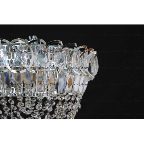 Люстра Катерина Водоворот 1 лампа в Магнитогорске Гусь Хрустальный