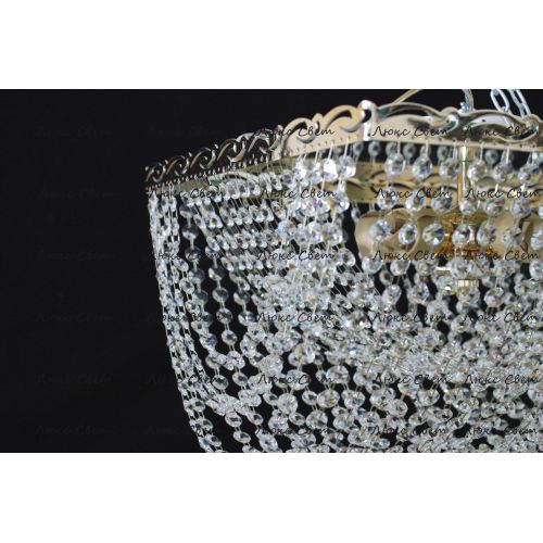 Люстра Квадрат Ракушка 2 в Магнитогорске Гусь Хрустальный