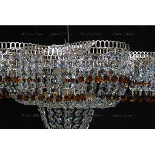 Люстра Лотос чайная в Магнитогорске Гусь Хрустальный