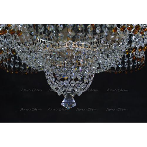 Люстра Лотос чайная в Магнитогорске Гусь Хрустальный