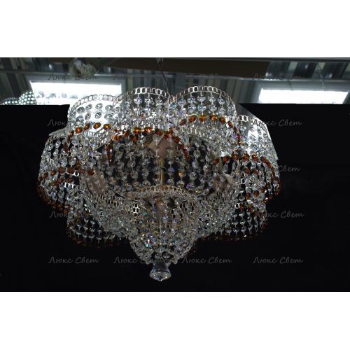 Люстра Лотос чайная в Магнитогорске Гусь Хрустальный