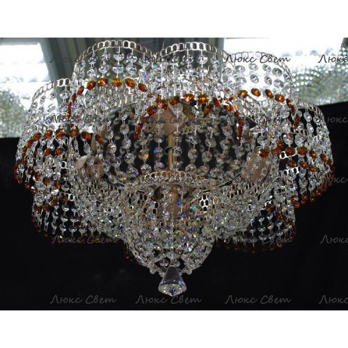 Люстра Лотос чайная в Магнитогорске Гусь Хрустальный