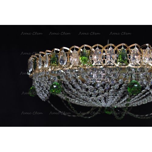 Люстра Водоворот роза зеленая в Магнитогорске Гусь Хрустальный