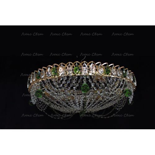 Люстра Водоворот роза зеленая в Магнитогорске Гусь Хрустальный