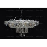 Люстра Ромашка 6 ламп, цвет фурнитуры: серебро, Люстры Гусь Хрустальный Люстра Ромашка 6 ламп, цвет фурнитуры: серебро, Люстры Гусь Хрустальный