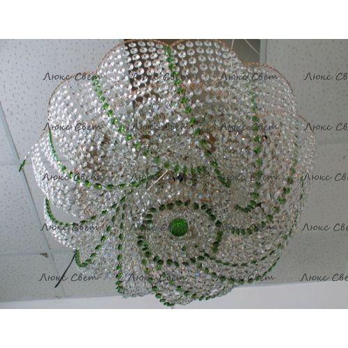 Люстра Лотос  Елена цветная № 1 в Магнитогорске Гусь Хрустальный