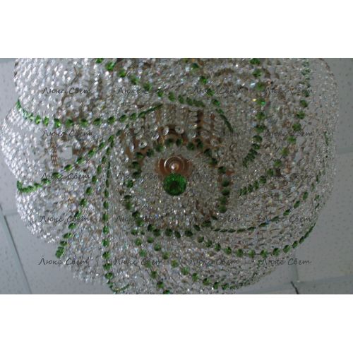 Люстра Лотос  Елена цветная № 1 в Магнитогорске Гусь Хрустальный