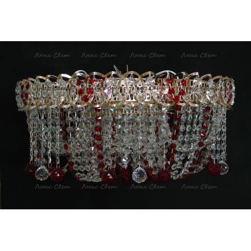 Люстра Водоворот Мария красная  в Магнитогорске Гусь Хрустальный