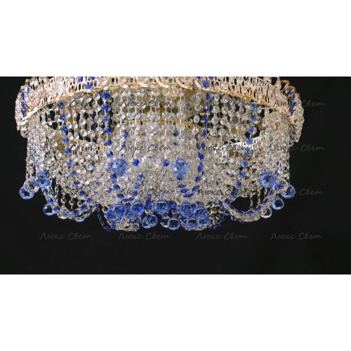 Люстра Водоворот Мария синяя в Магнитогорске Гусь Хрустальный