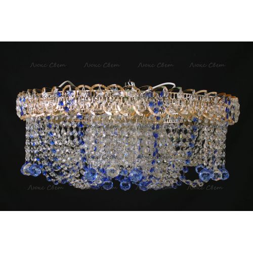 Люстра Водоворот Мария синяя в Магнитогорске Гусь Хрустальный