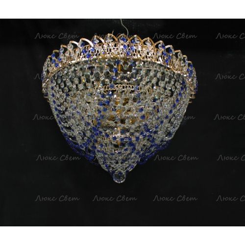 Люстра Водопад Роза синяя в Магнитогорске Гусь Хрустальный